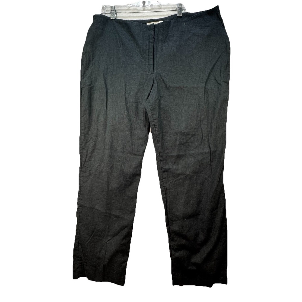 Abercrombie Black Linen Blend Pants Womens Size 34 / 18 Long Beach Boho